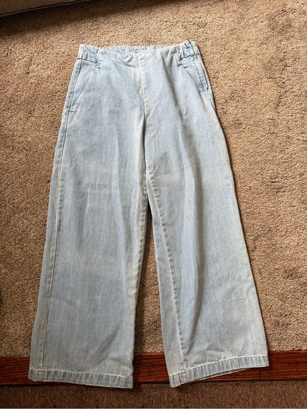 For The Republic Light Blue Wide Leg Jeans